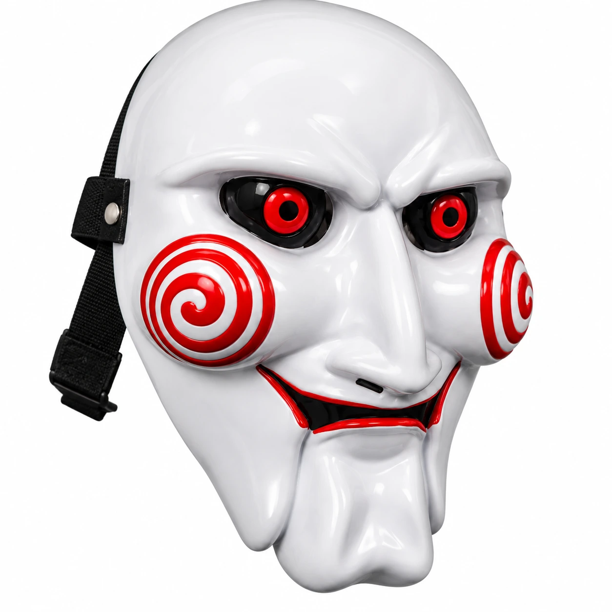 Halloweenmask i vit ABS-resin för maskerad och cosplay