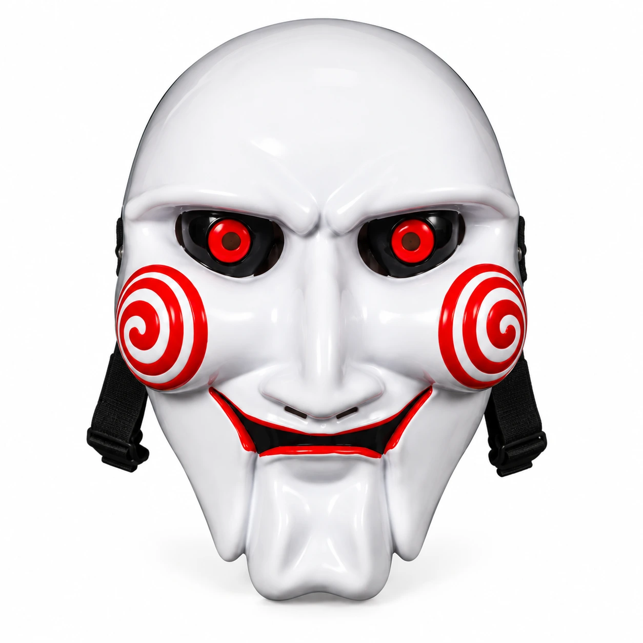 Halloweenmask i vit ABS-resin för maskerad och cosplay