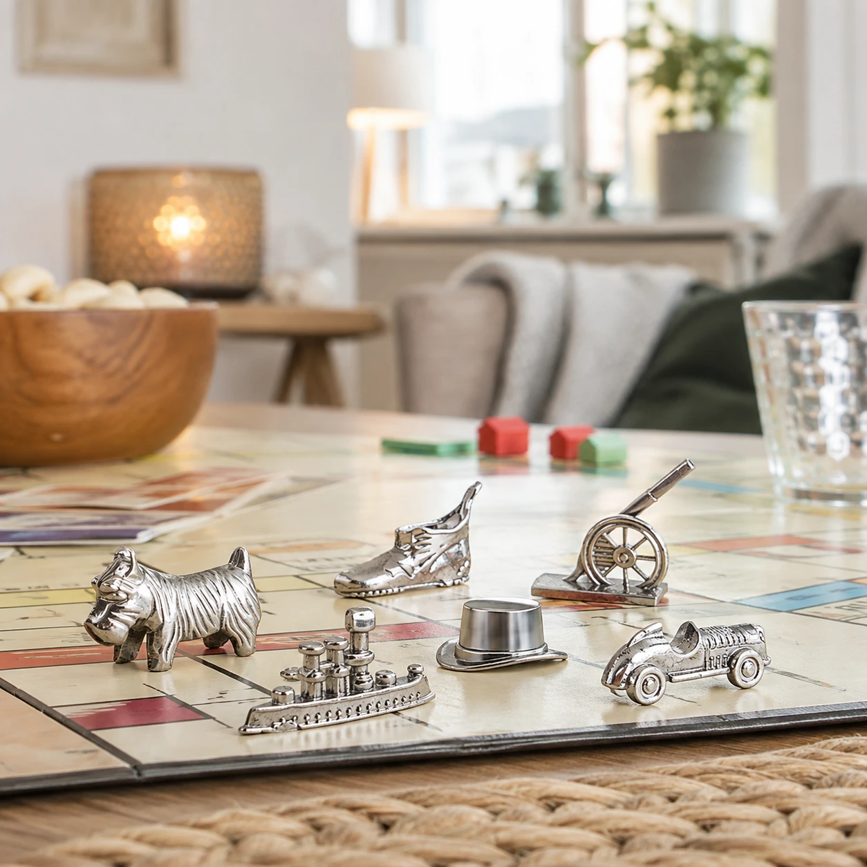 Metallpjäser till brädspel 6 delar