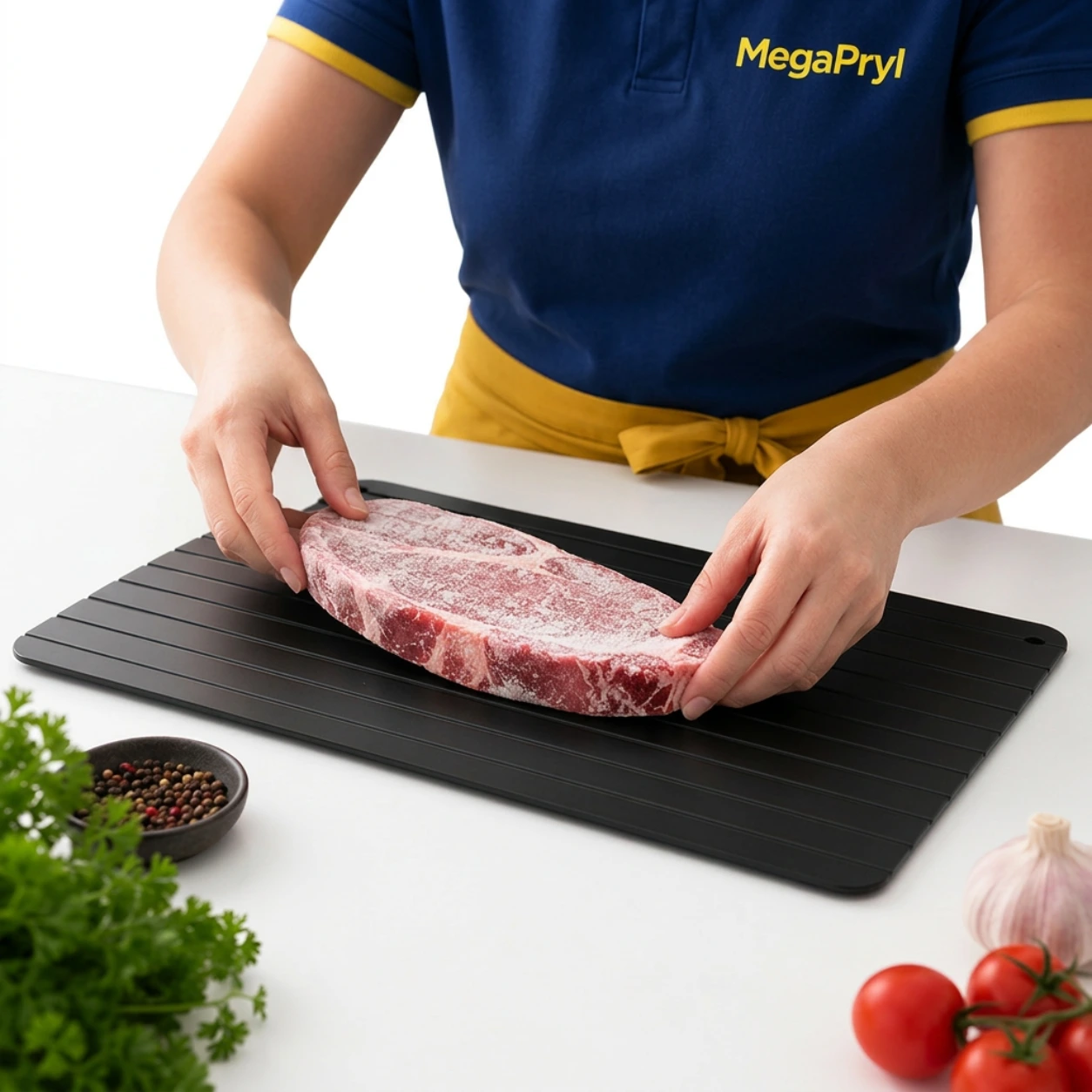 Upptiningsbricka för Fryst Mat med Spårdesign