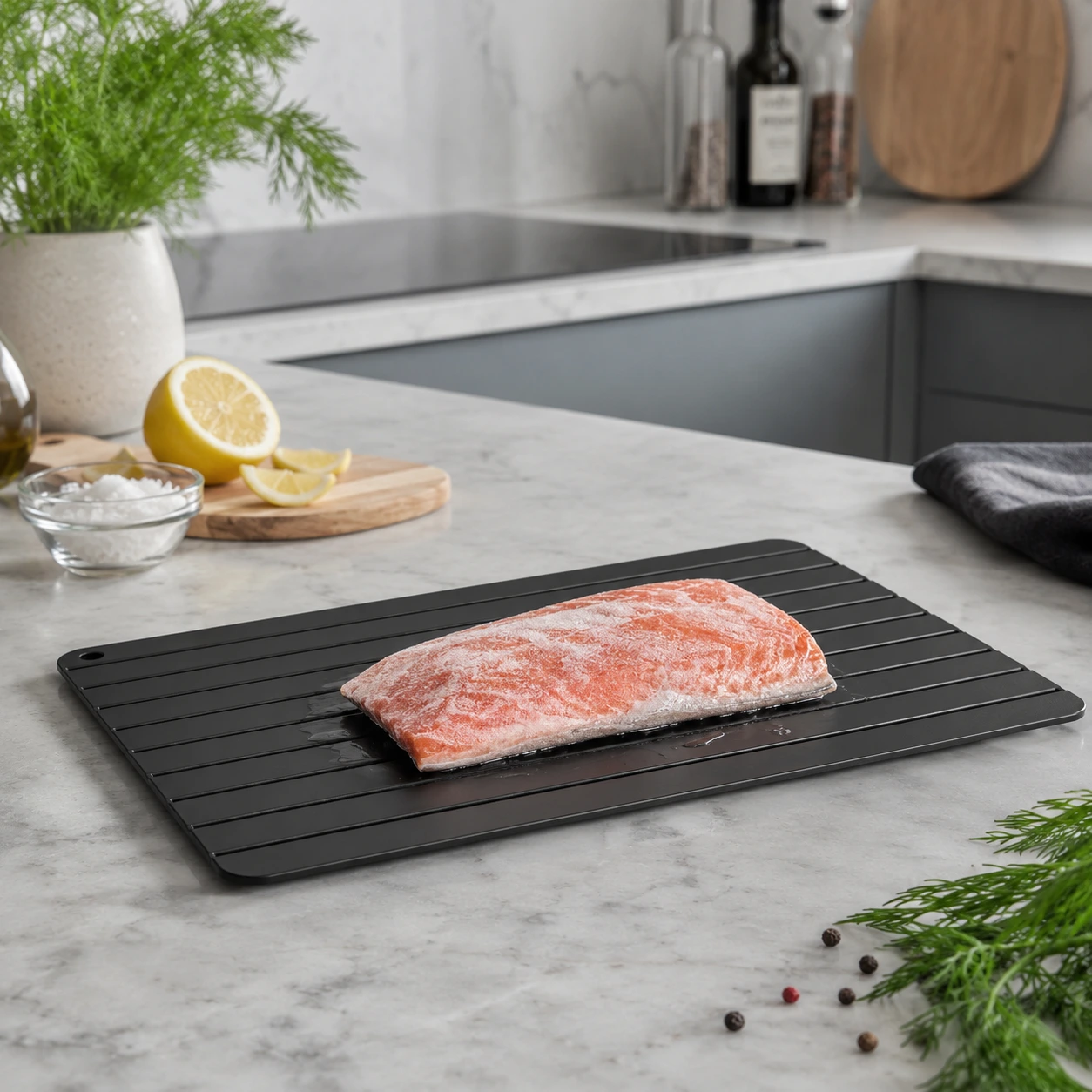 Upptiningsbricka för Fryst Mat med Spårdesign