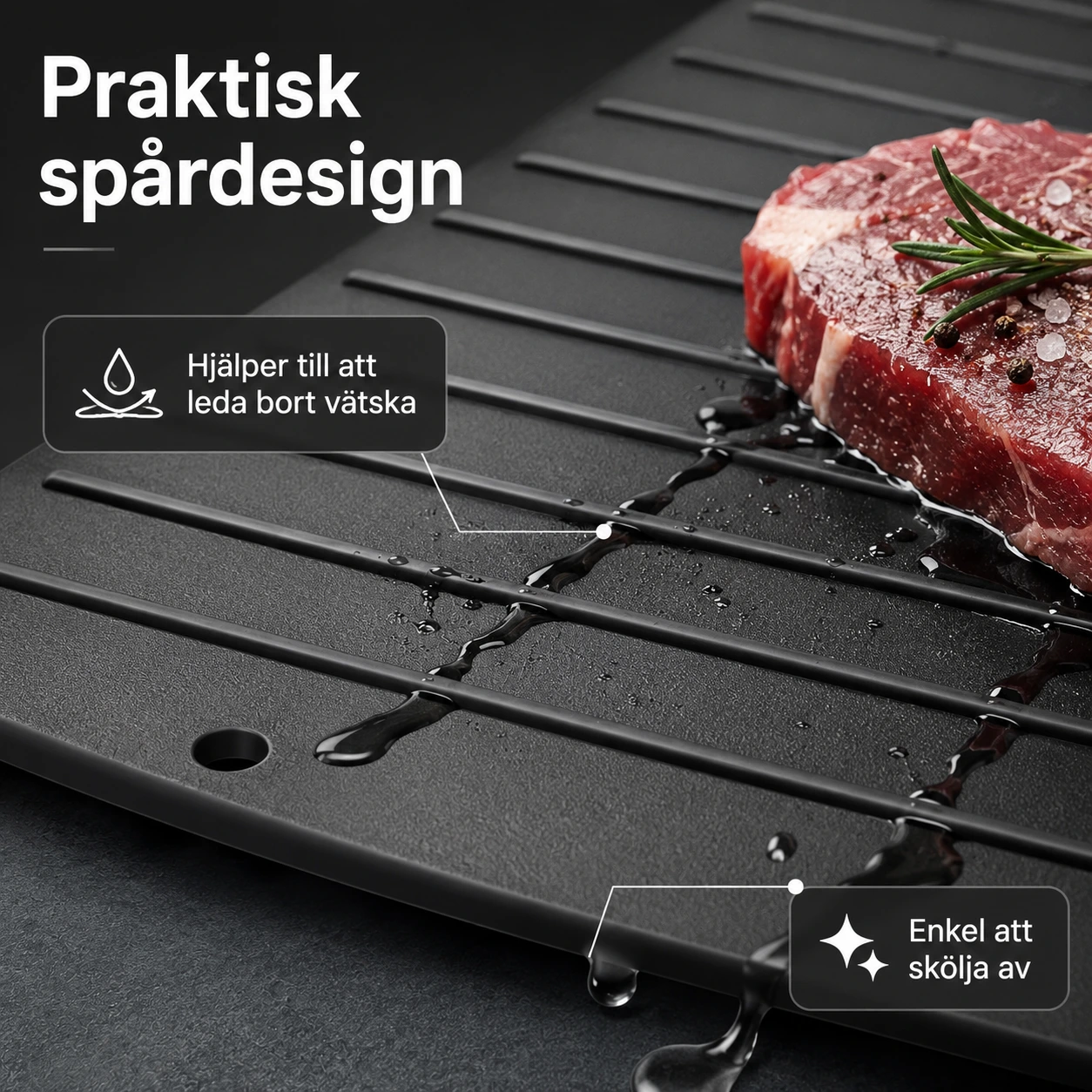 Upptiningsbricka för Fryst Mat med Spårdesign