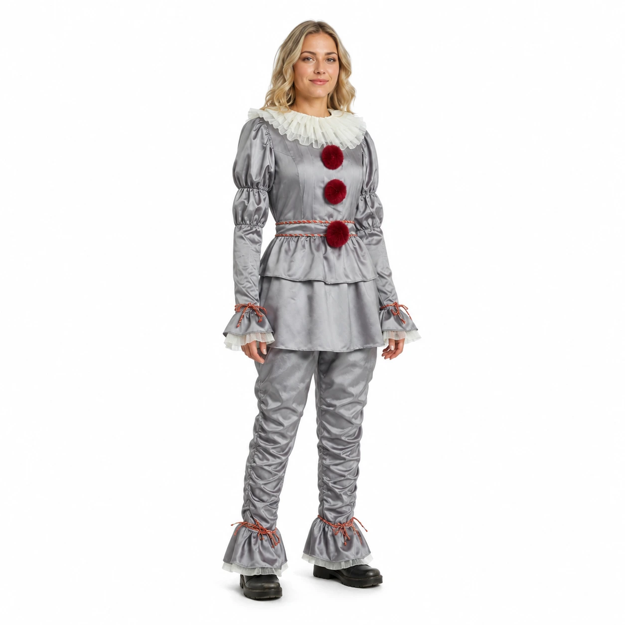 Clowndräkt för cosplay och halloween