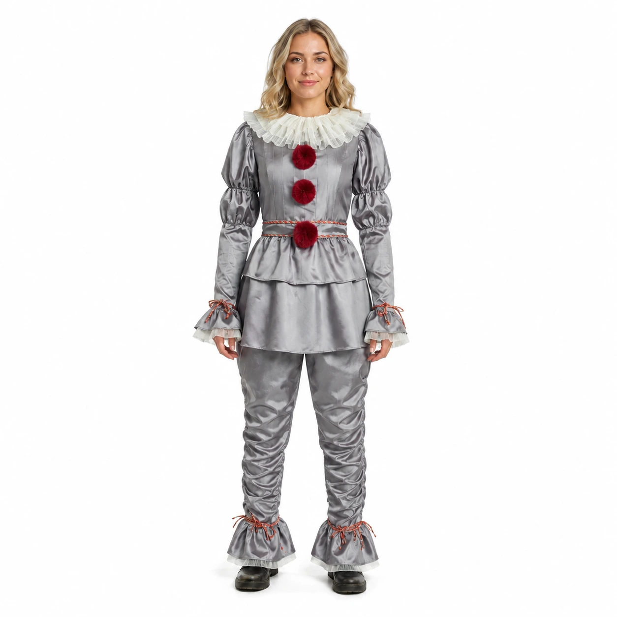 Clowndräkt för cosplay och halloween