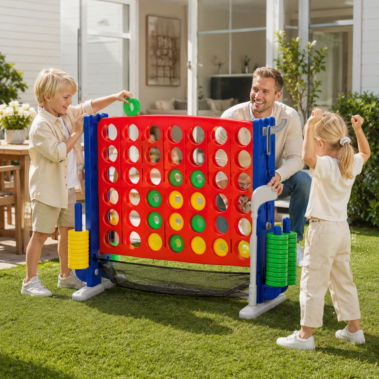 Fyra i rad-spel för barn och familj, stort format