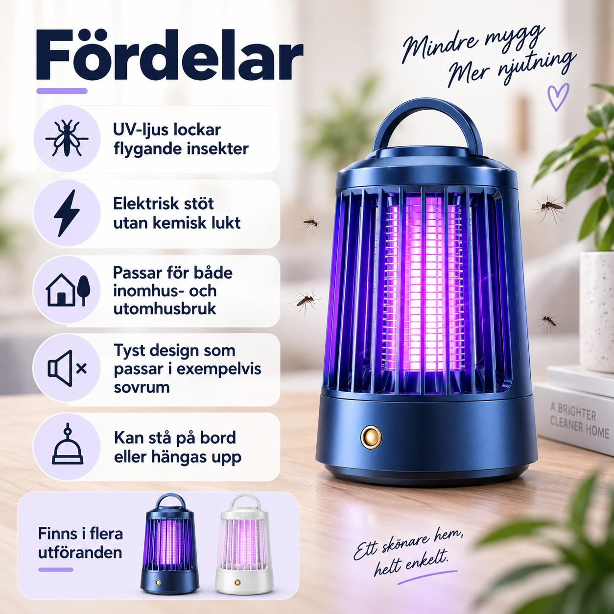 Mygglampa för inomhus och utomhusbruk
