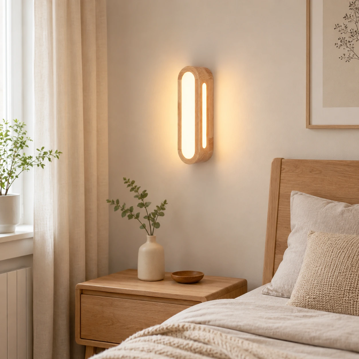 LED vägglampa för inomhusbruk i oval design