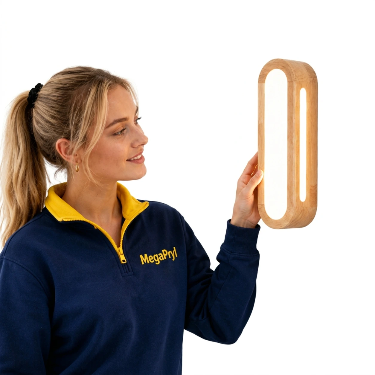LED vägglampa för inomhusbruk i oval design