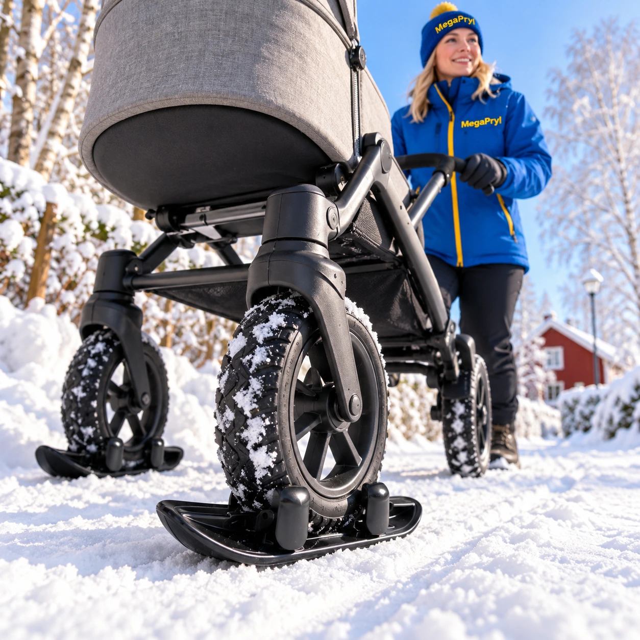 Snömed för hjul till cykel och vagn, 1 st