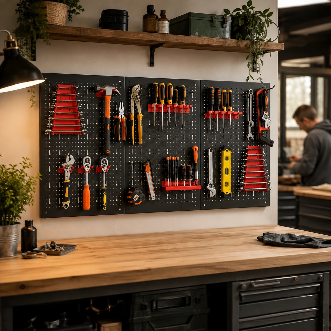 Verktygstavla för garage och verkstad 120 x 60 cm