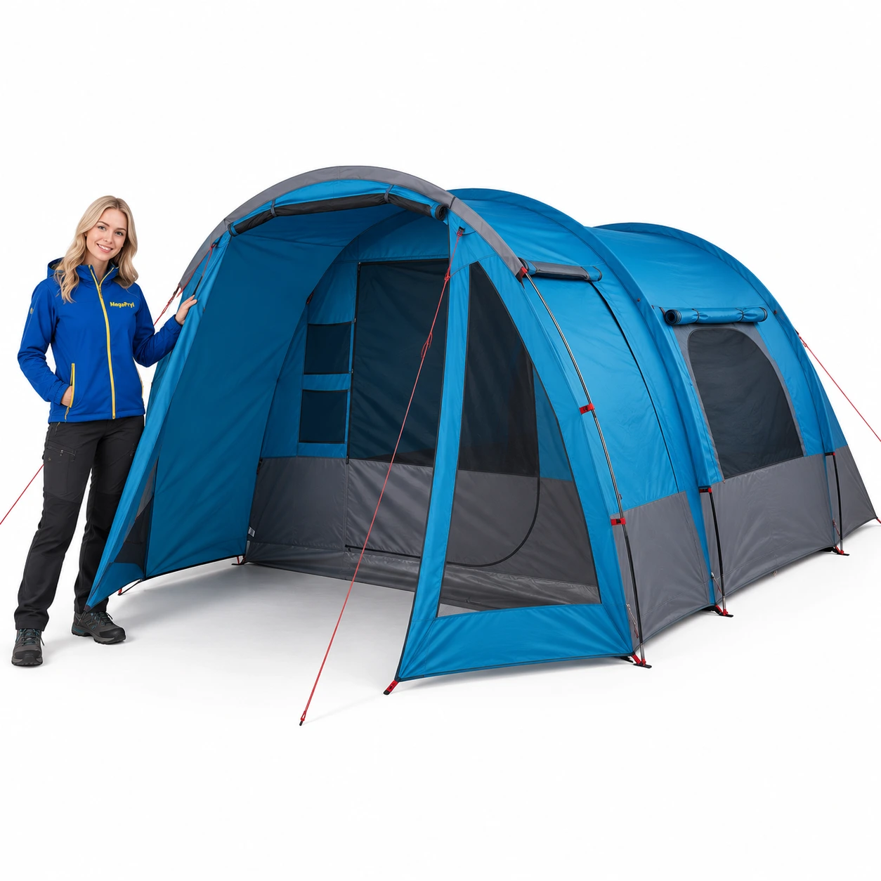Kupoltält för camping med ståhöjd och vattentålig design