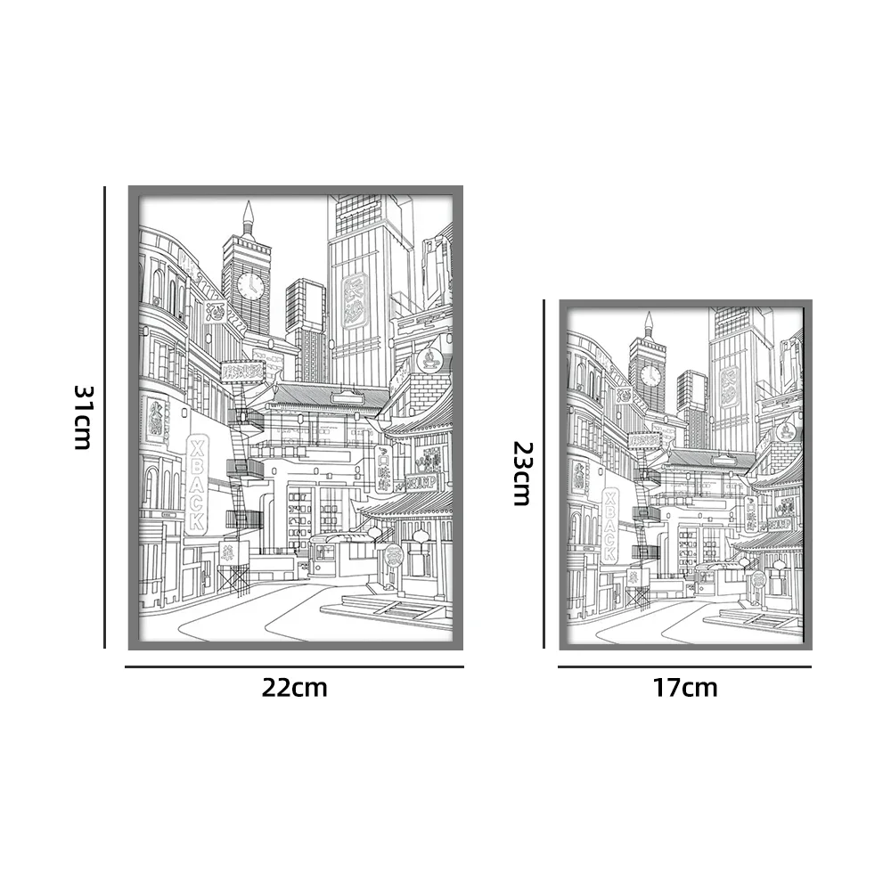 Nattlampa LED Stadsvy - Ljusmålning 3