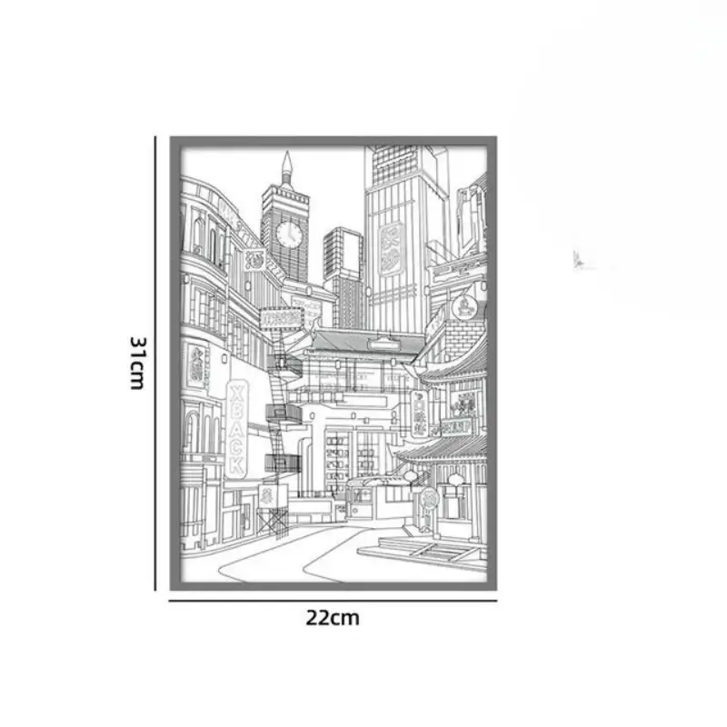 Nattlampa LED Stadsvy - Ljusmålning 6