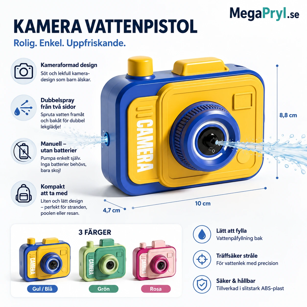 Vattenpistol Kameraformad med Dubbelspray