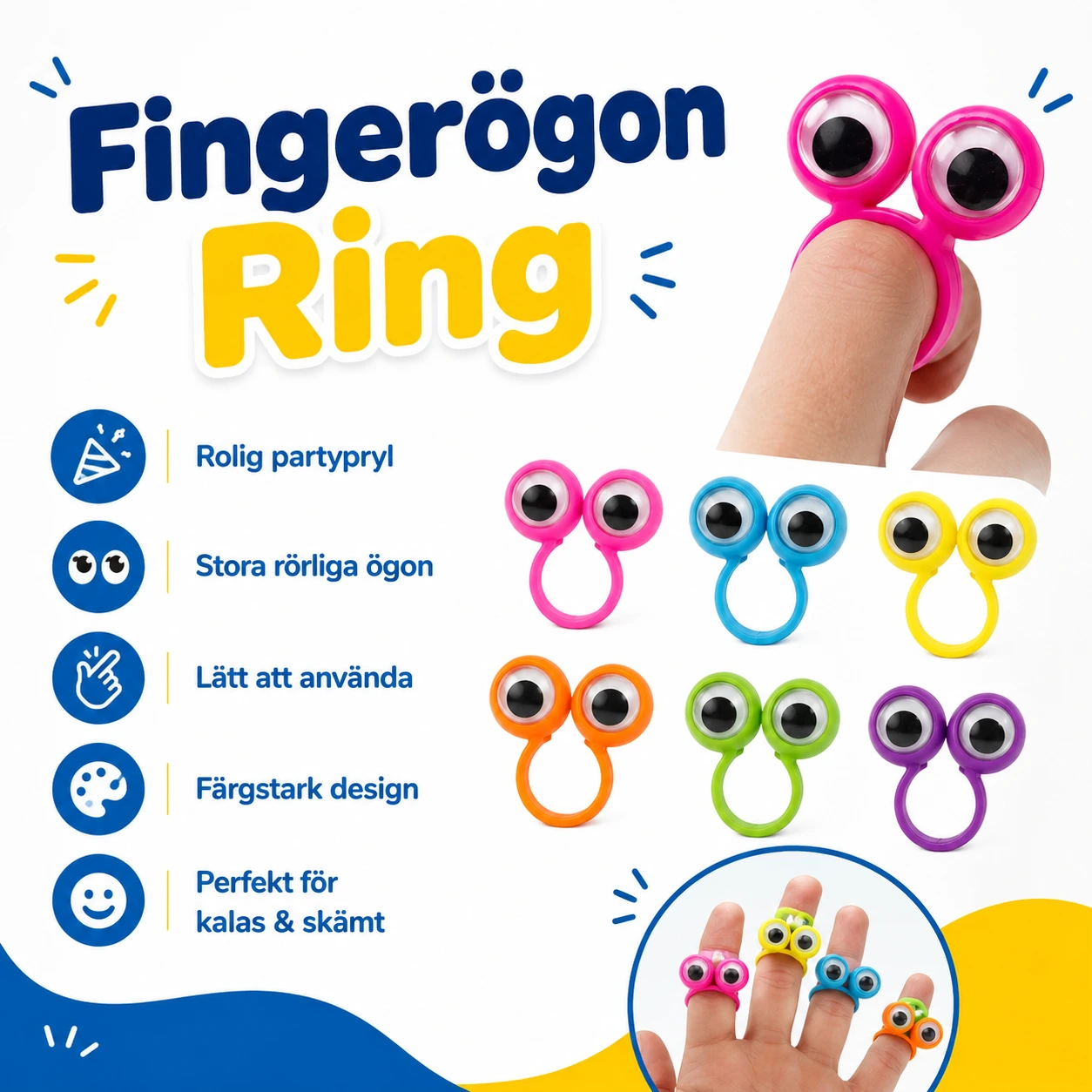 Fingerögon Ring Leksak för Party och Skämt