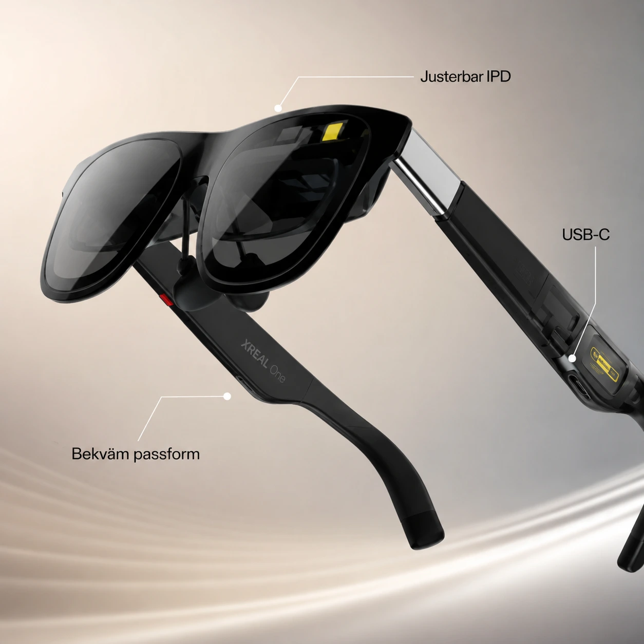 AR-glasögon med USB-C och justerbar IPD