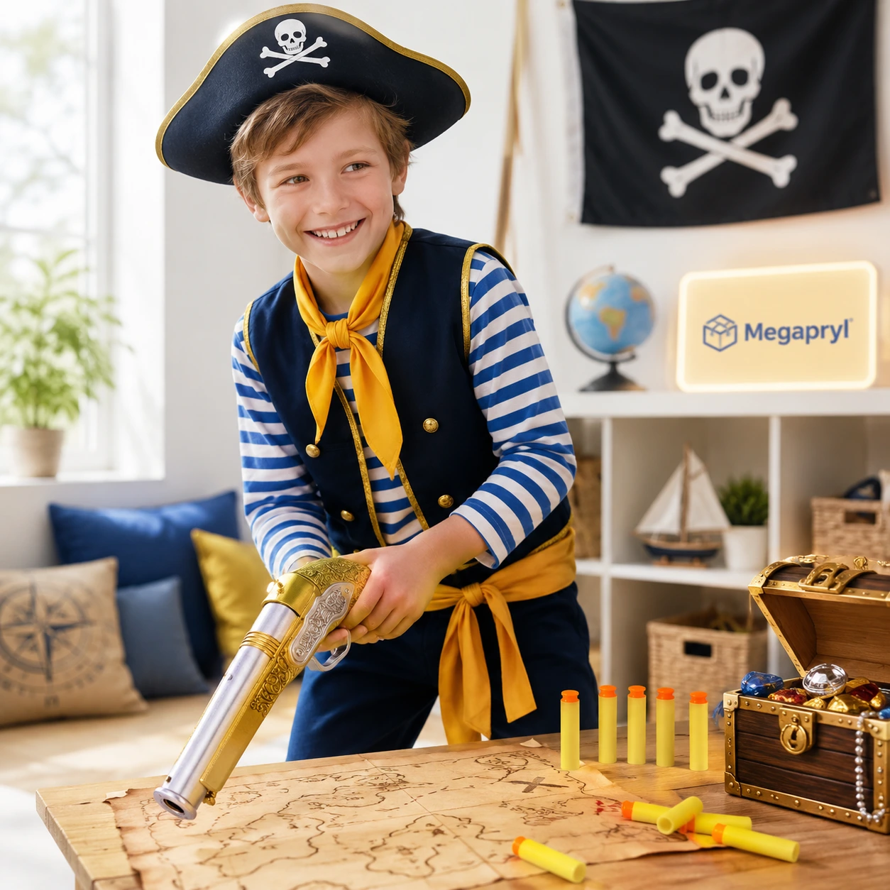 Piratpistol Leksak med Skumpilar