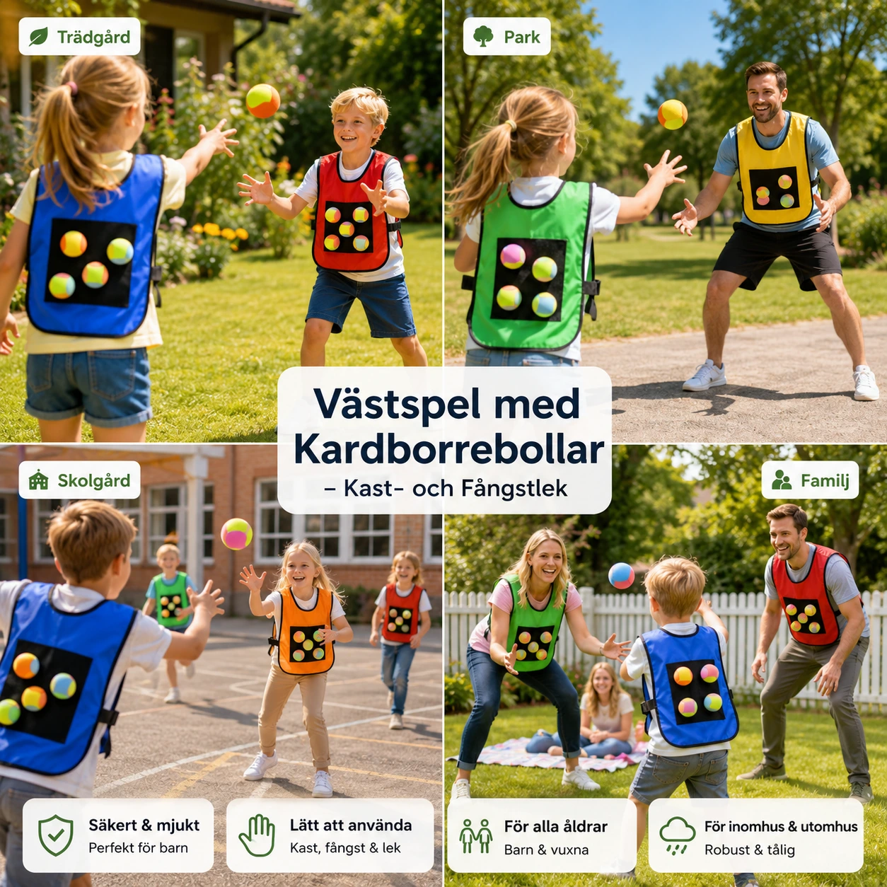 Västspel med Kardborrebollar – Kast- och Fångstlek