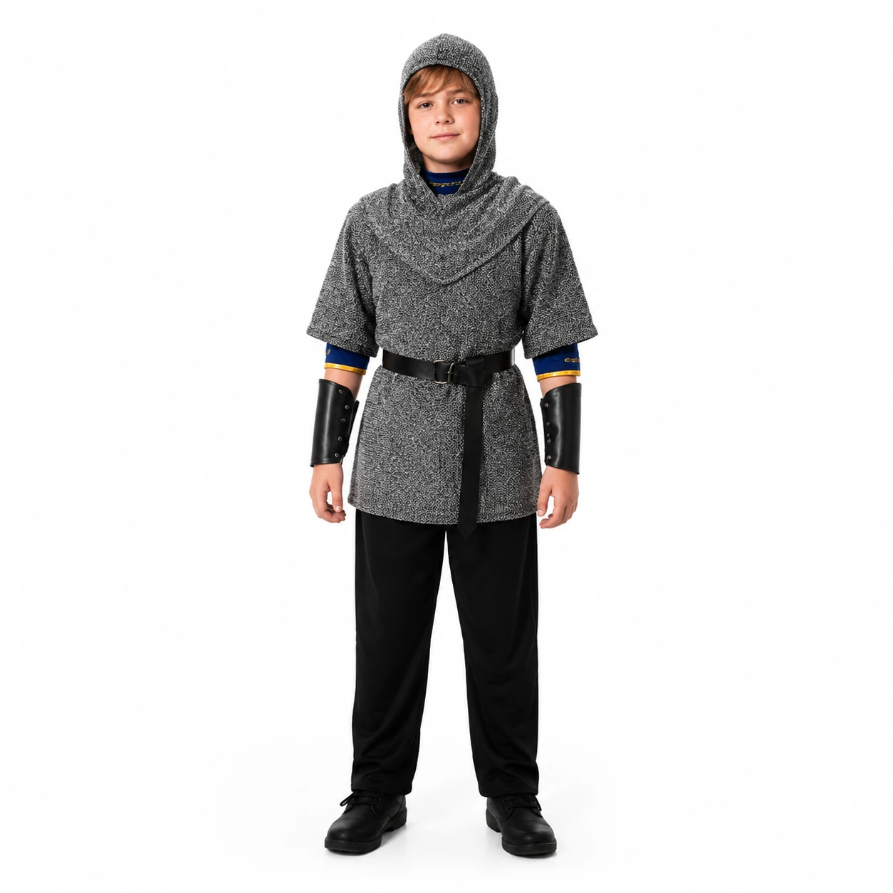 Riddarkostym i kedjebrynje-look för maskerad