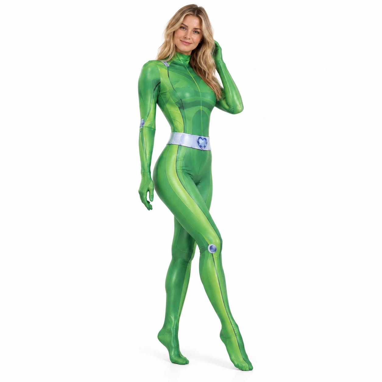 Fargerik spion-catsuit cosplaydrakt for kvinner og barn