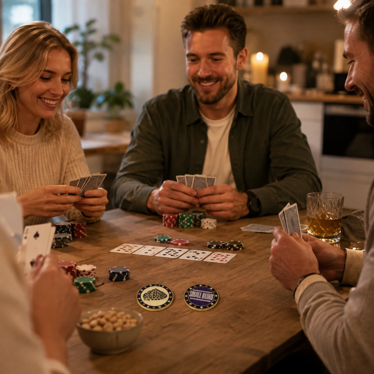 Dealerknappar för poker i metall, 2-pack
