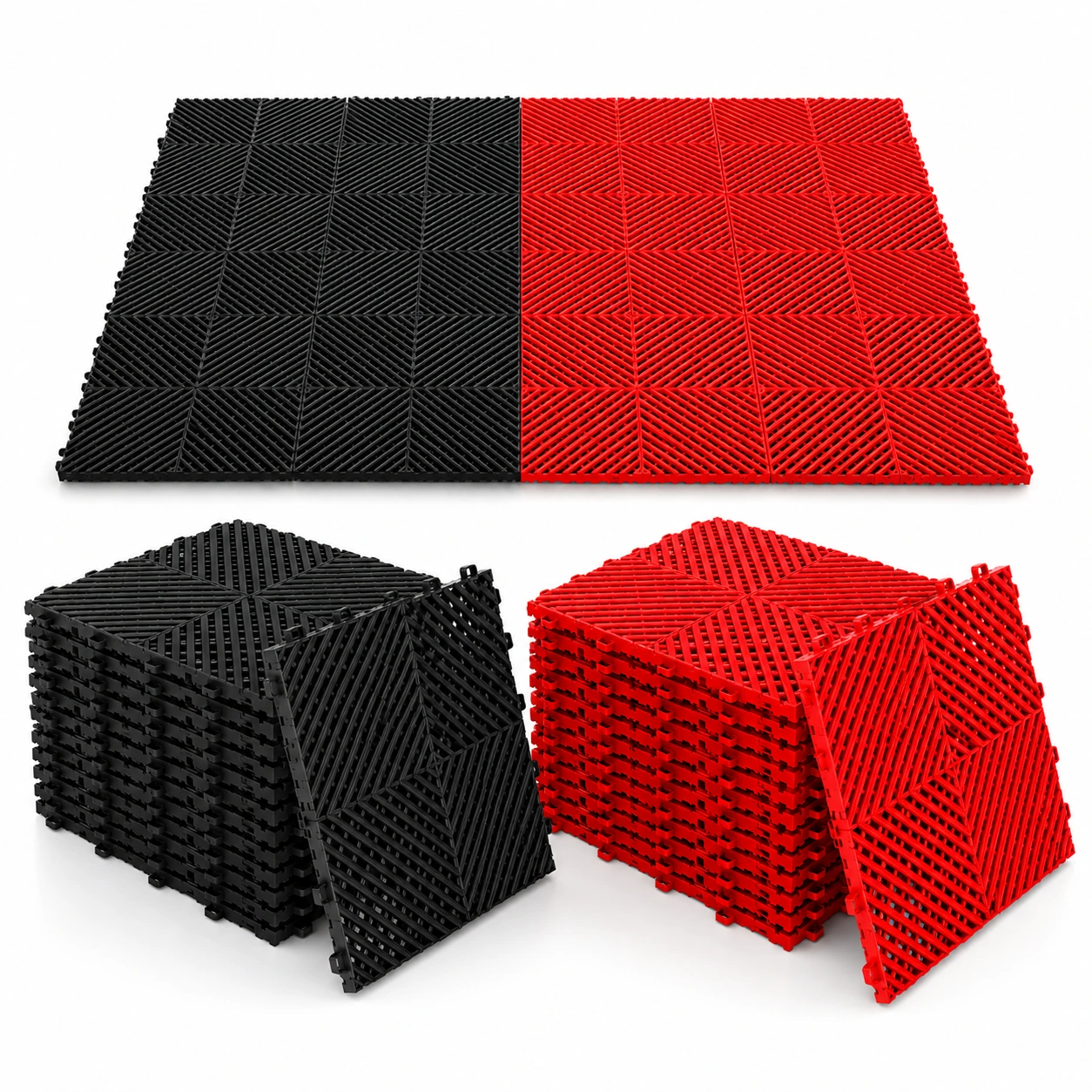Garagegolv Plattor 40-Pack – Klickgolv för Garage & Verkstad