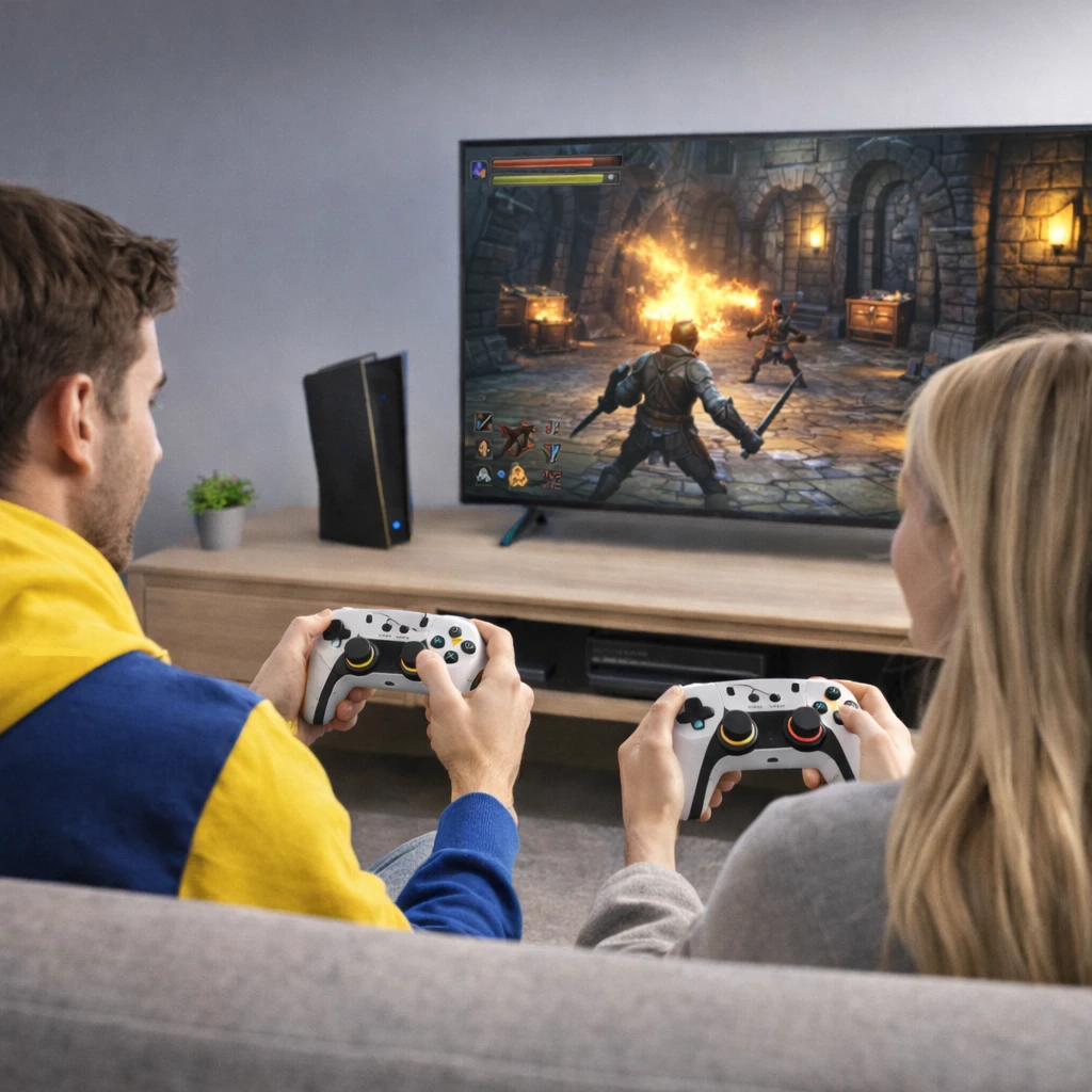 Retro spelkonsol 1TB – 70 000+ spel & trådlösa kontroller