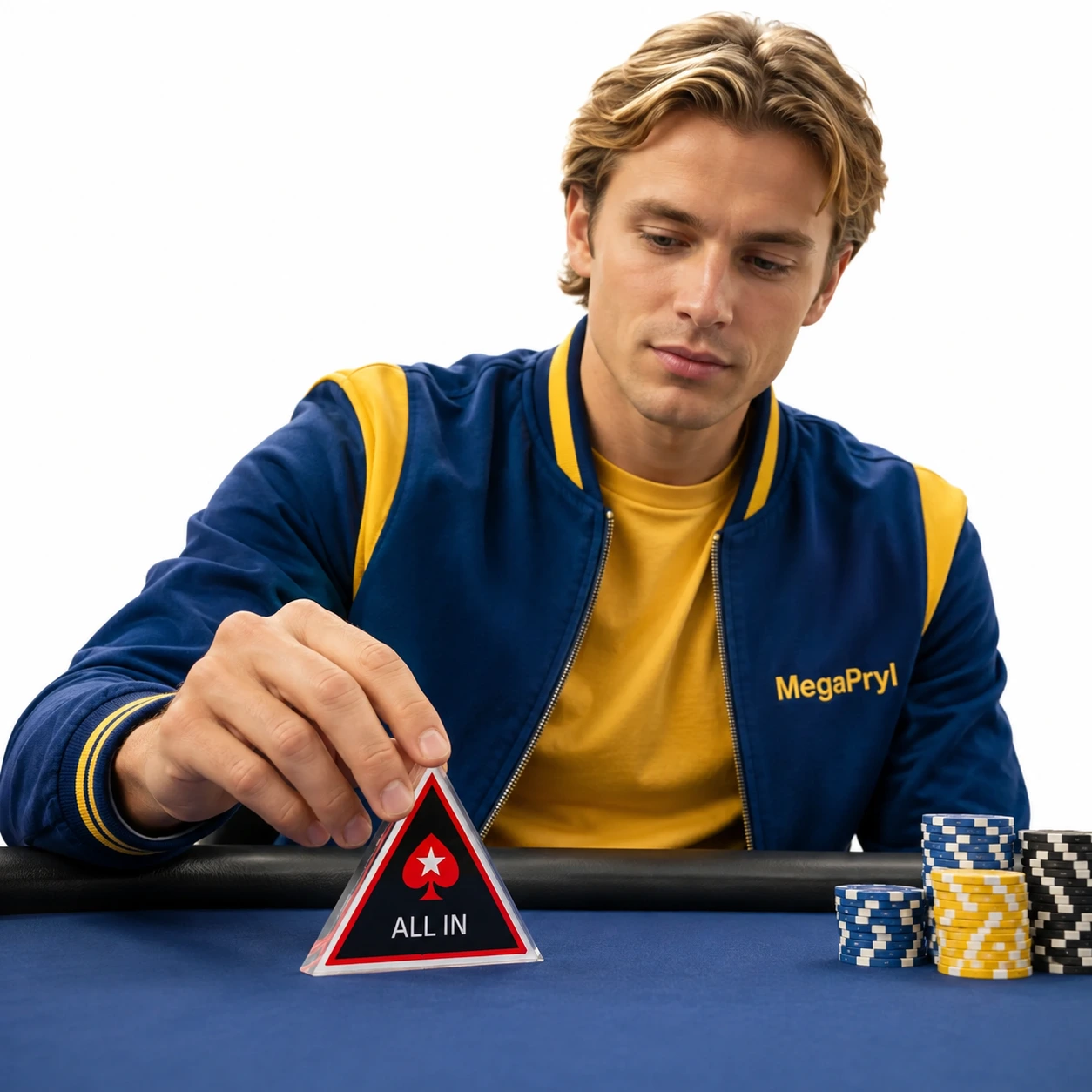 All in-markör för poker i akryl 70 x 70 x 10 mm