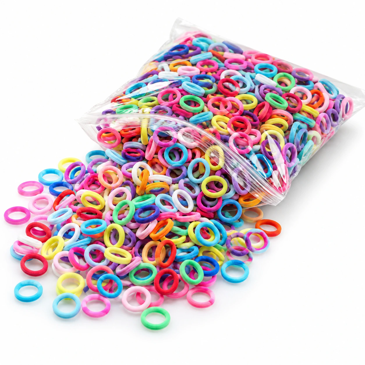 Färgglada Hårsnoddar för Barn - 300-500 Pack