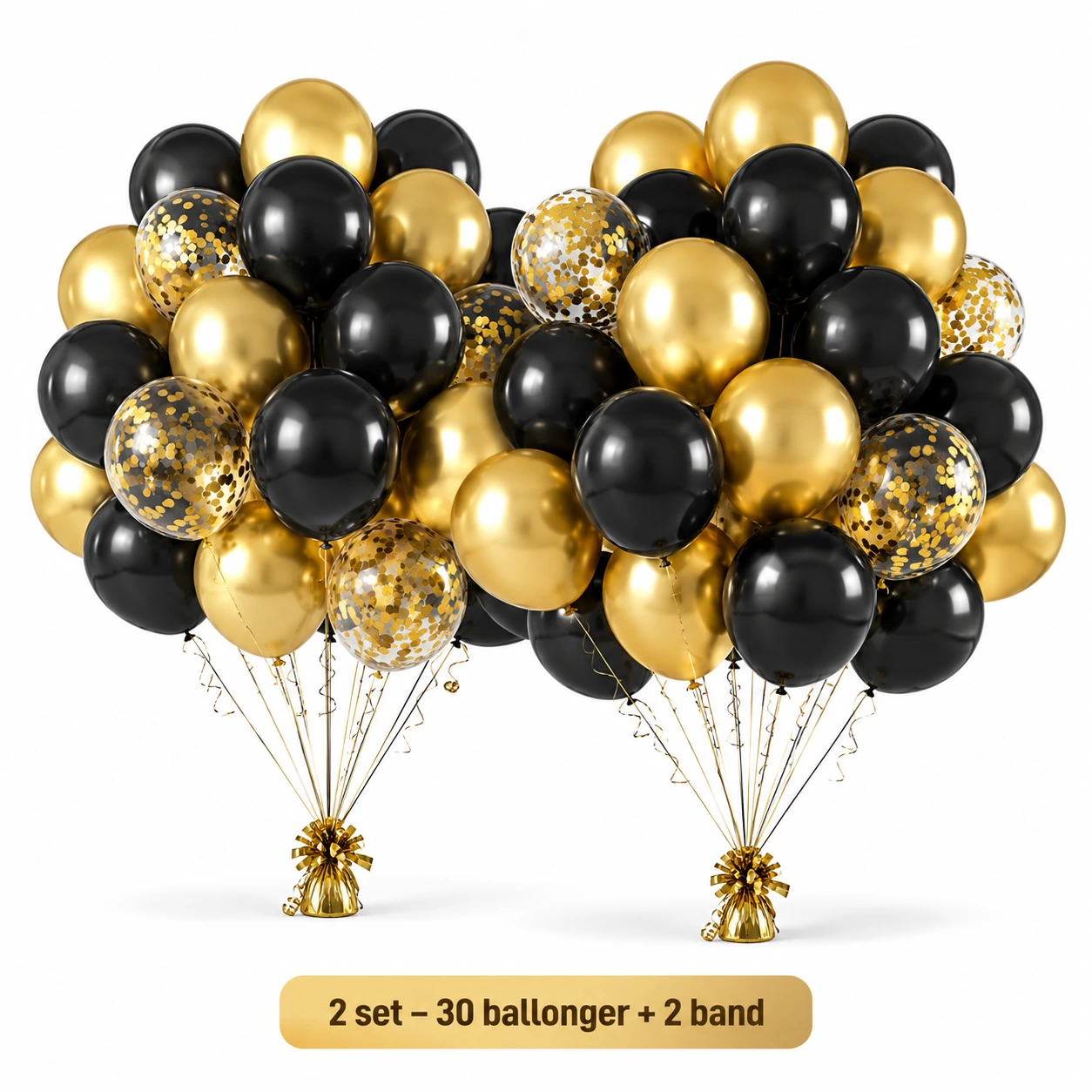 2 set (30 ballonger + 2 rullar band)