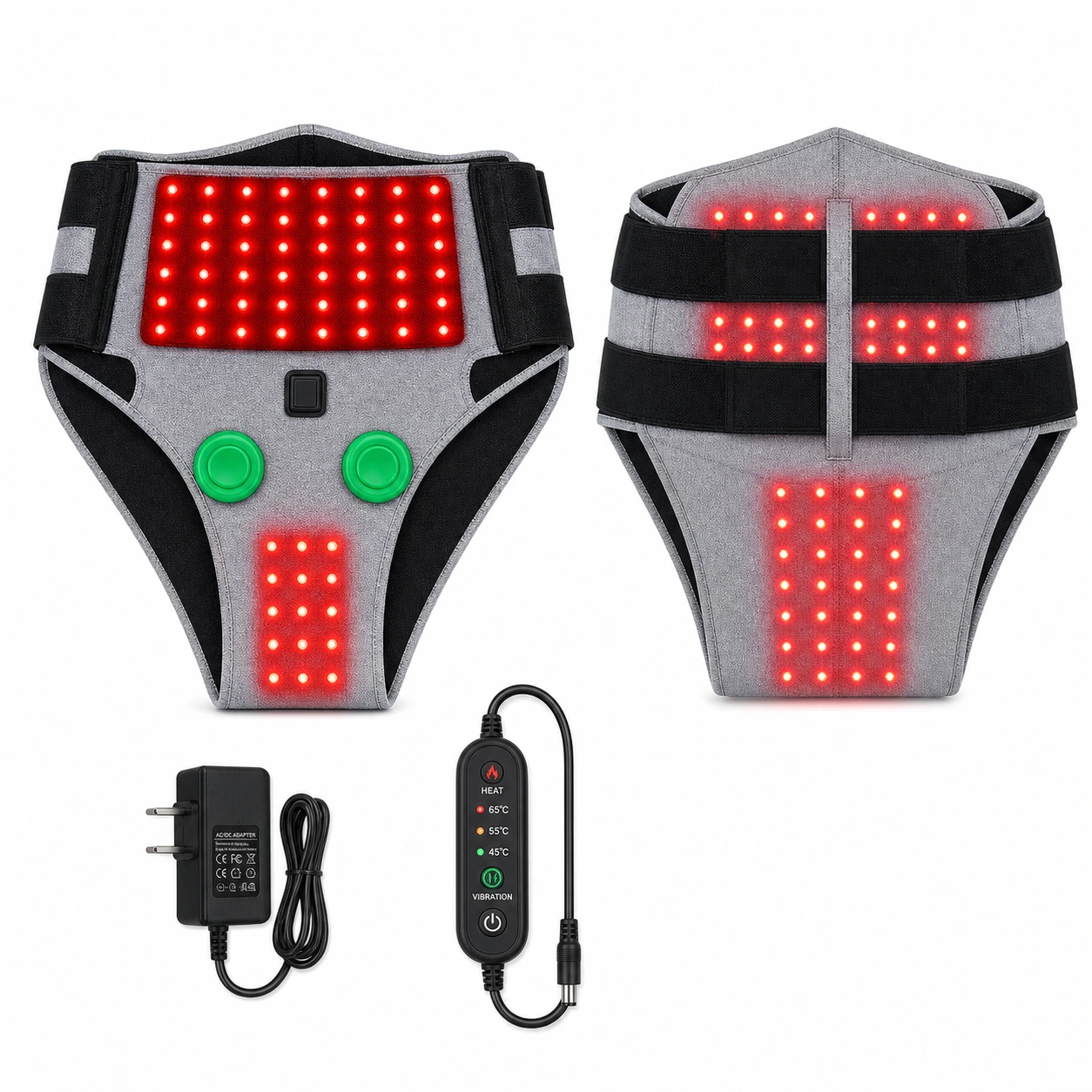 Magvärmare med Rött Ljus Värme och Vibration