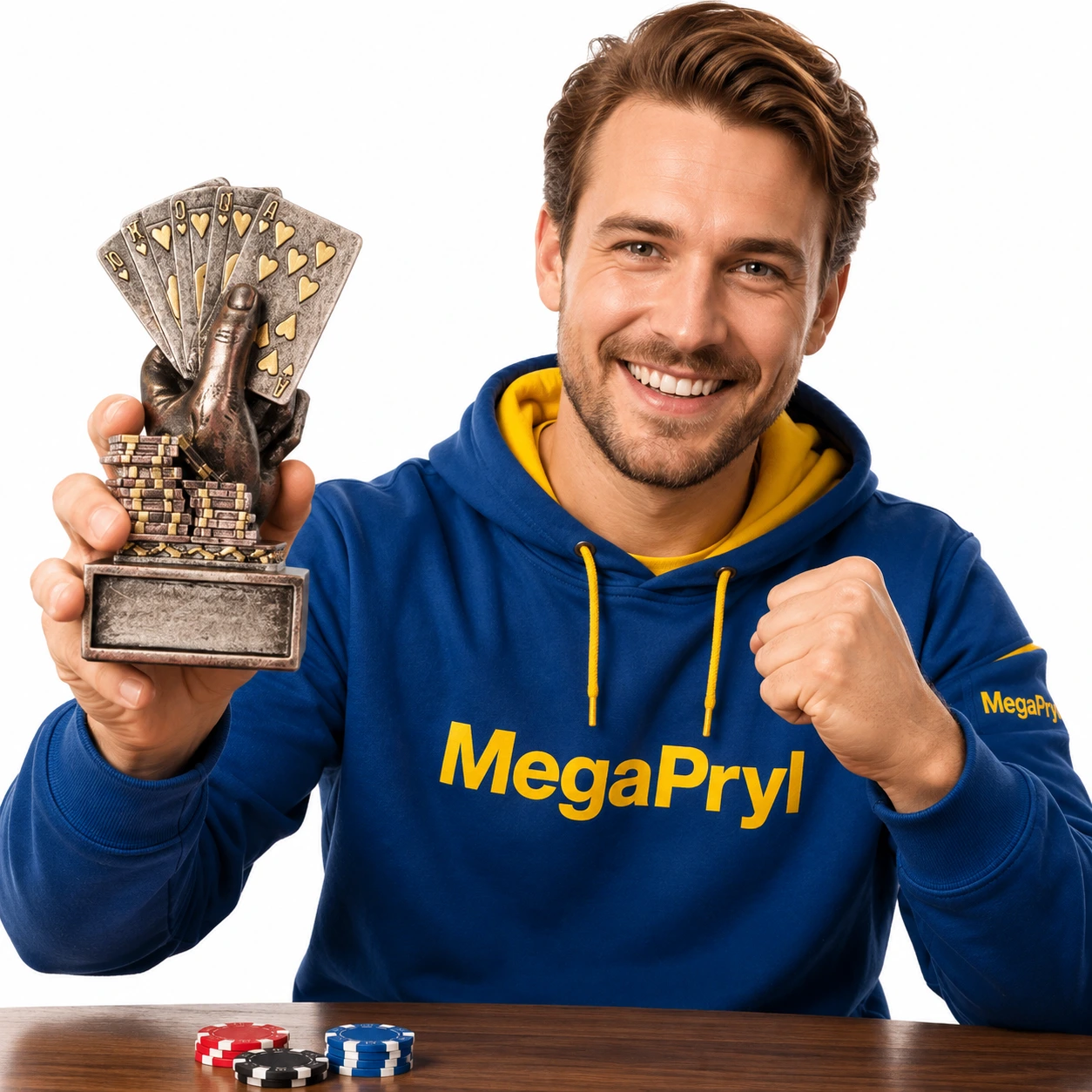 Pokertrofé i resin för turnering och spelkväll