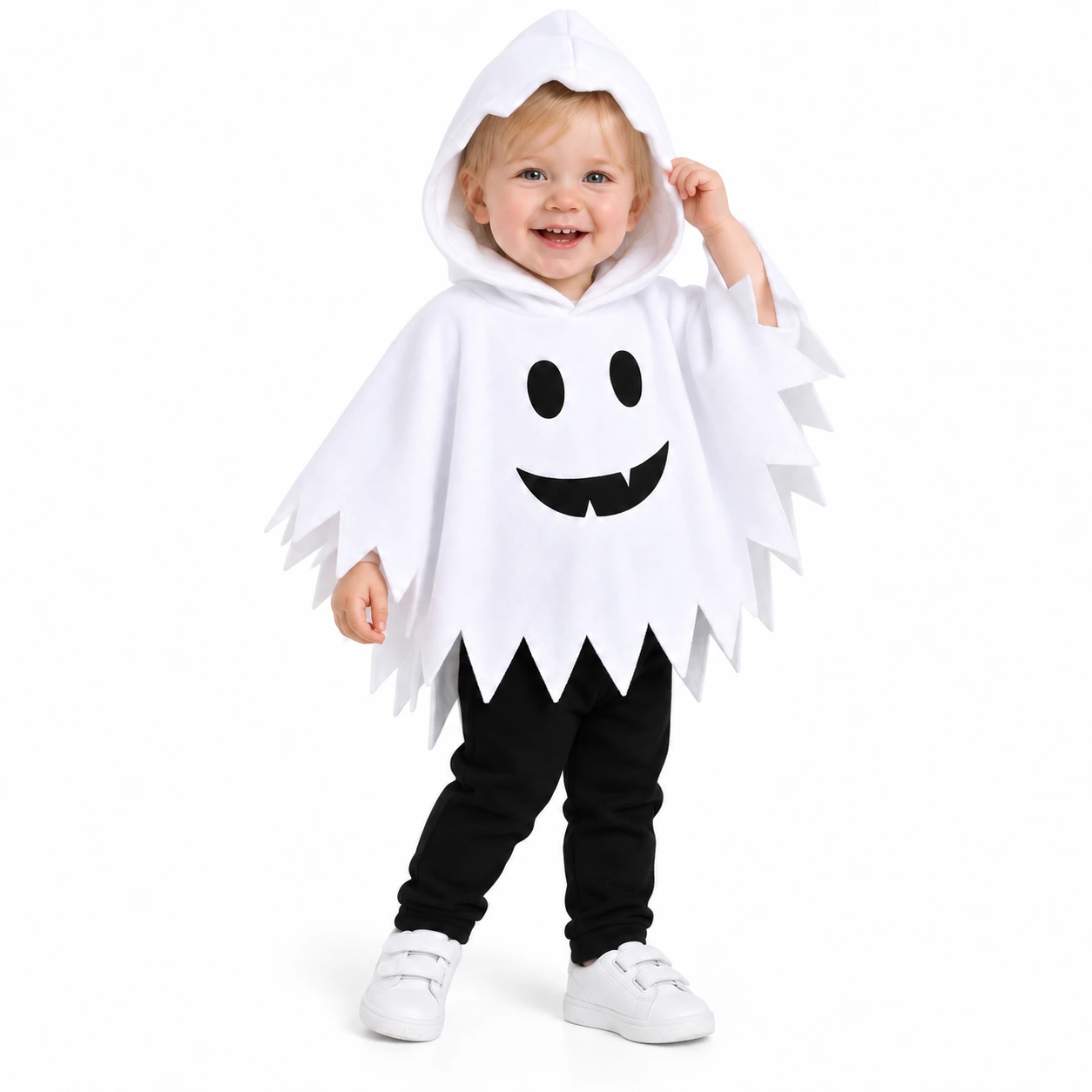 Spökkostym för baby och småbarn med huva