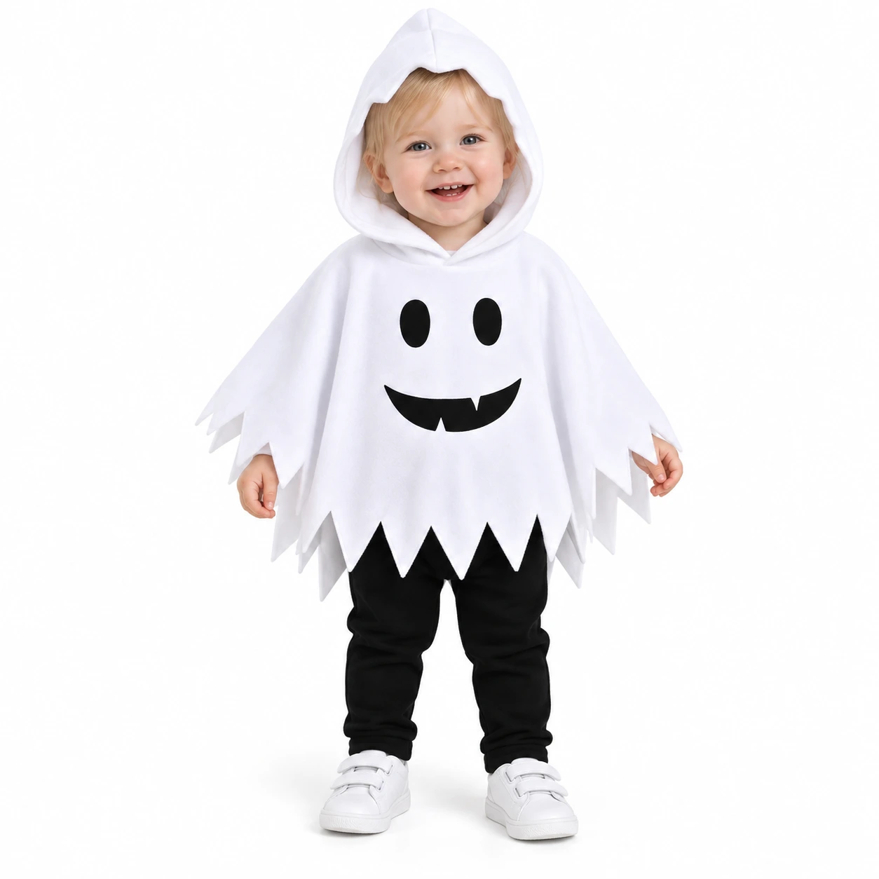 Spökkostym för baby och småbarn med huva