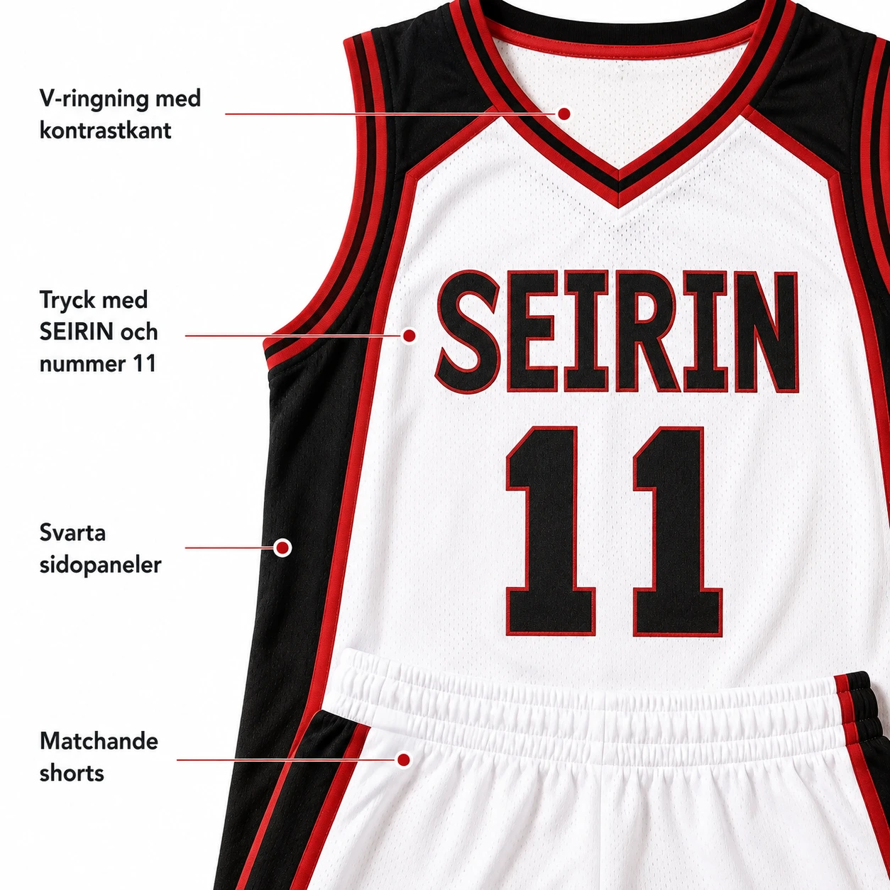 Cosplaydräkt med basketlinne nummer 11