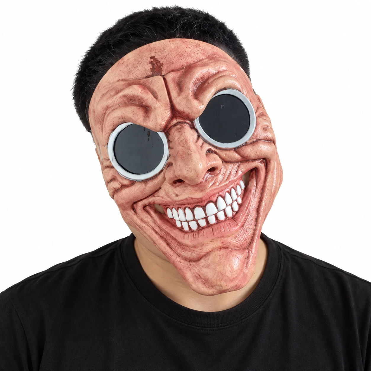 Halvmask djävul i latex
