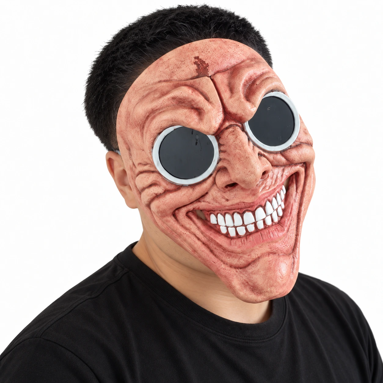 Halvmask djävul i latex