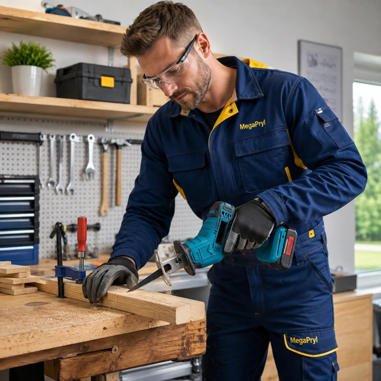 Batteridriven tigersåg kompatibel med 18V-batteri