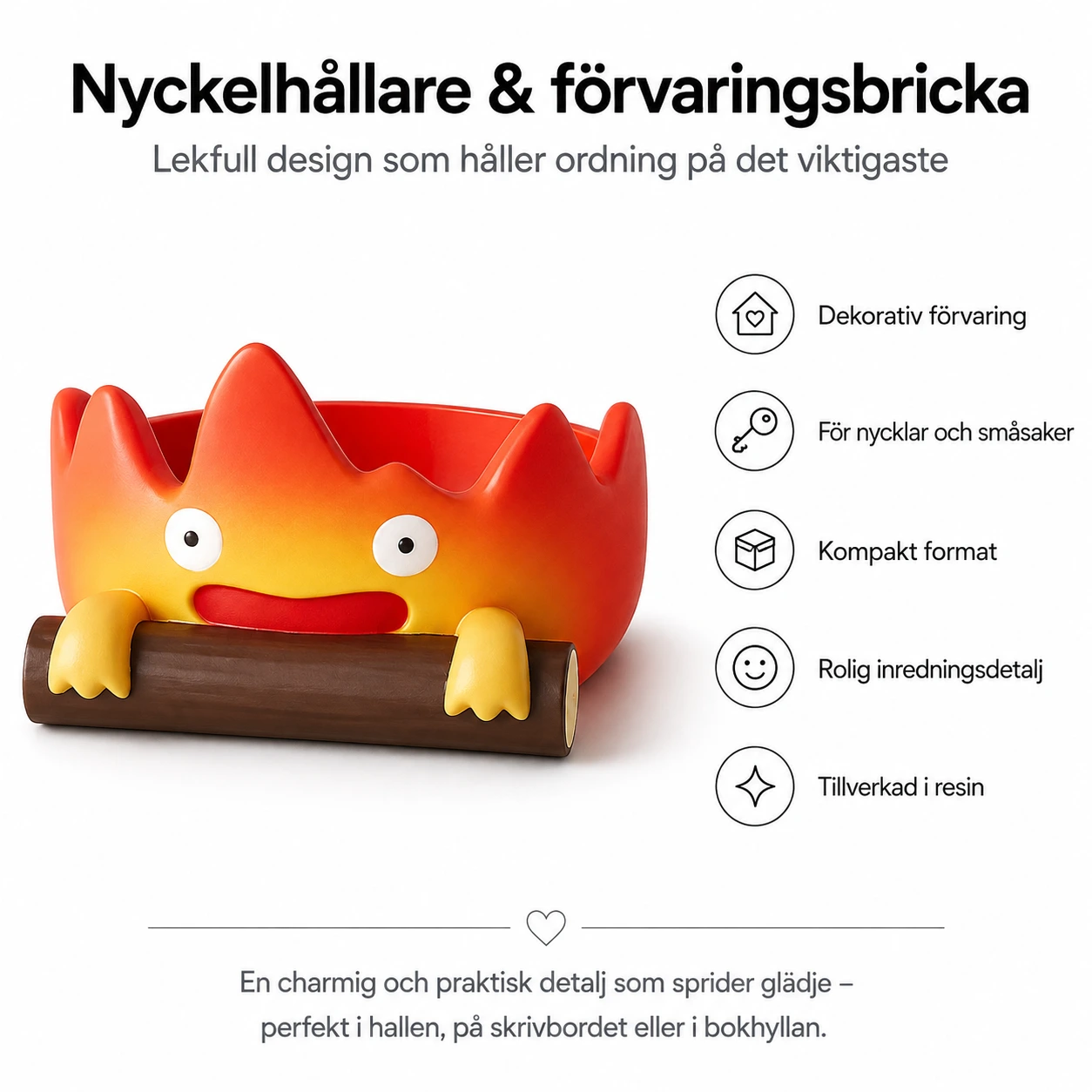 Nyckelhållare och förvaringsbricka i resin