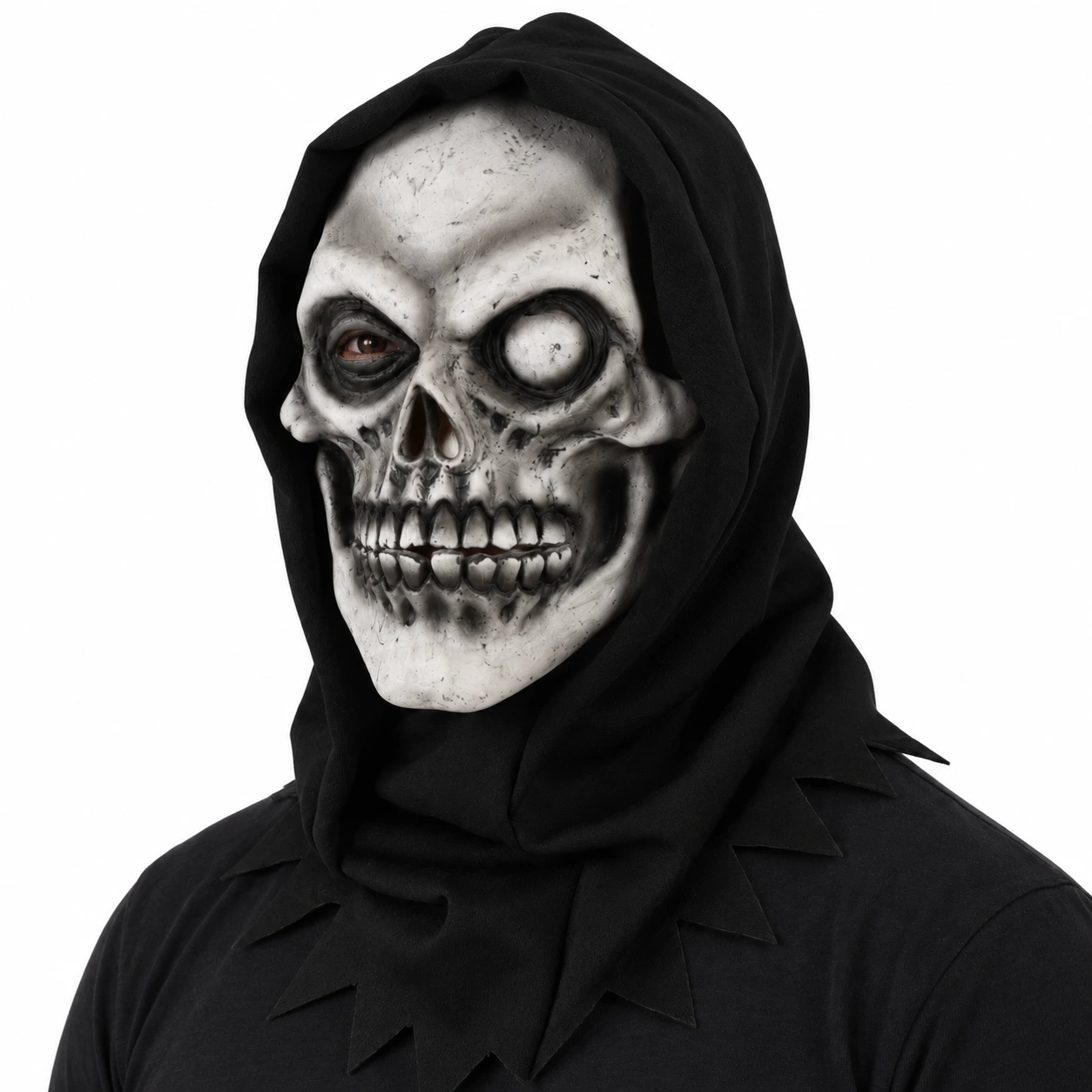 Mask skelett med huva i latex, vuxen