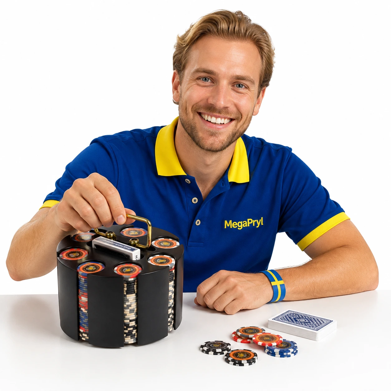 Pokerchipshållare för kortspel och bordsspel
