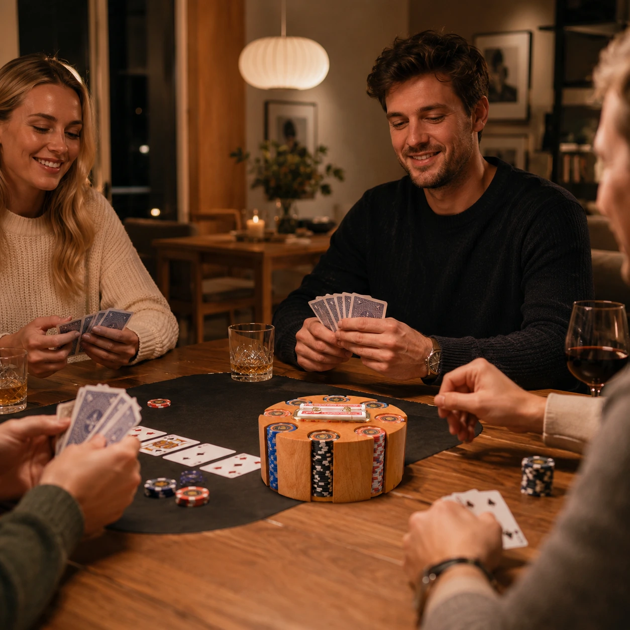 Pokerchipshållare för kortspel och bordsspel