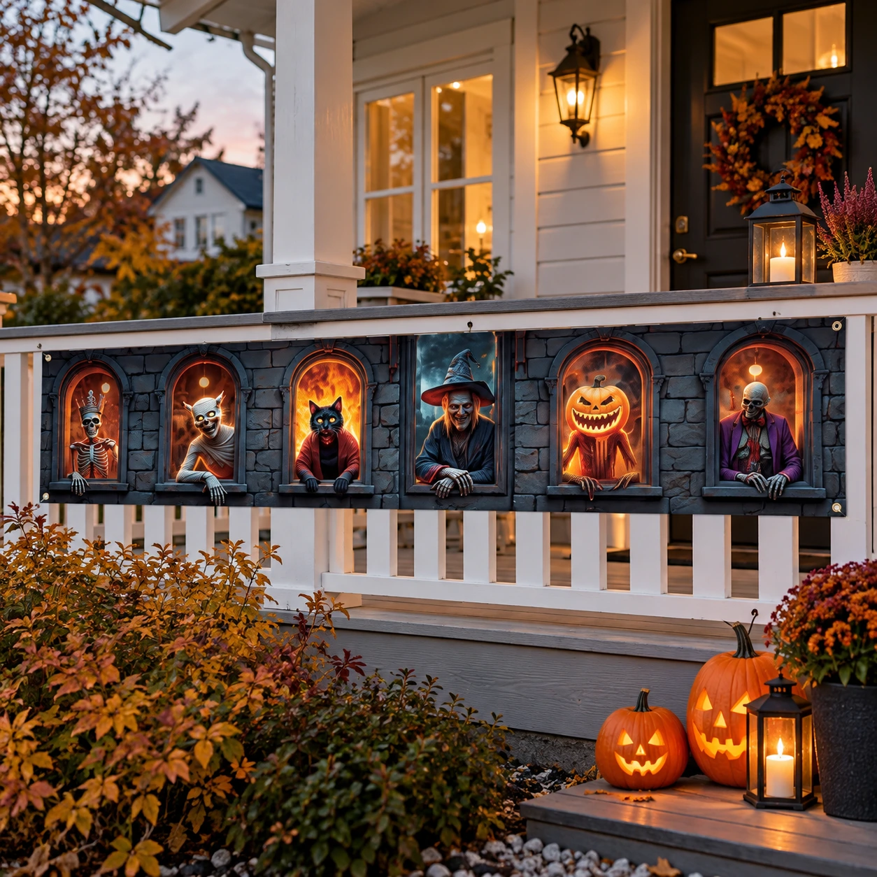 Halloween-banneri aitaan ja kaiteeseen, 45 x 200 cm