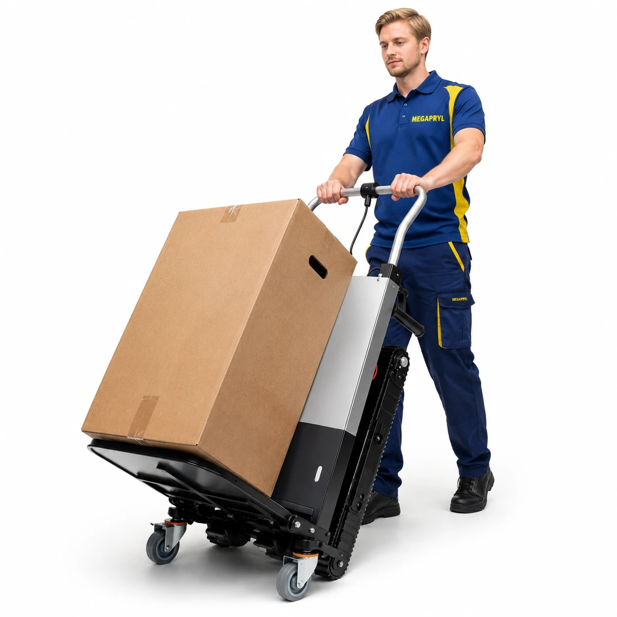 Trappklättrare Elektrisk 350 kg med Batteri och Lastremmar