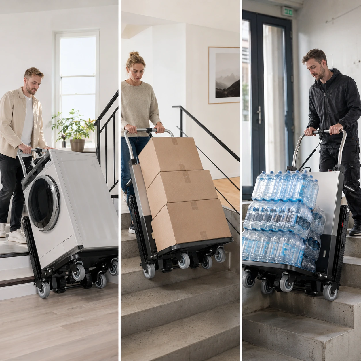 Trappklättrare Elektrisk 350 kg med Batteri och Lastremmar
