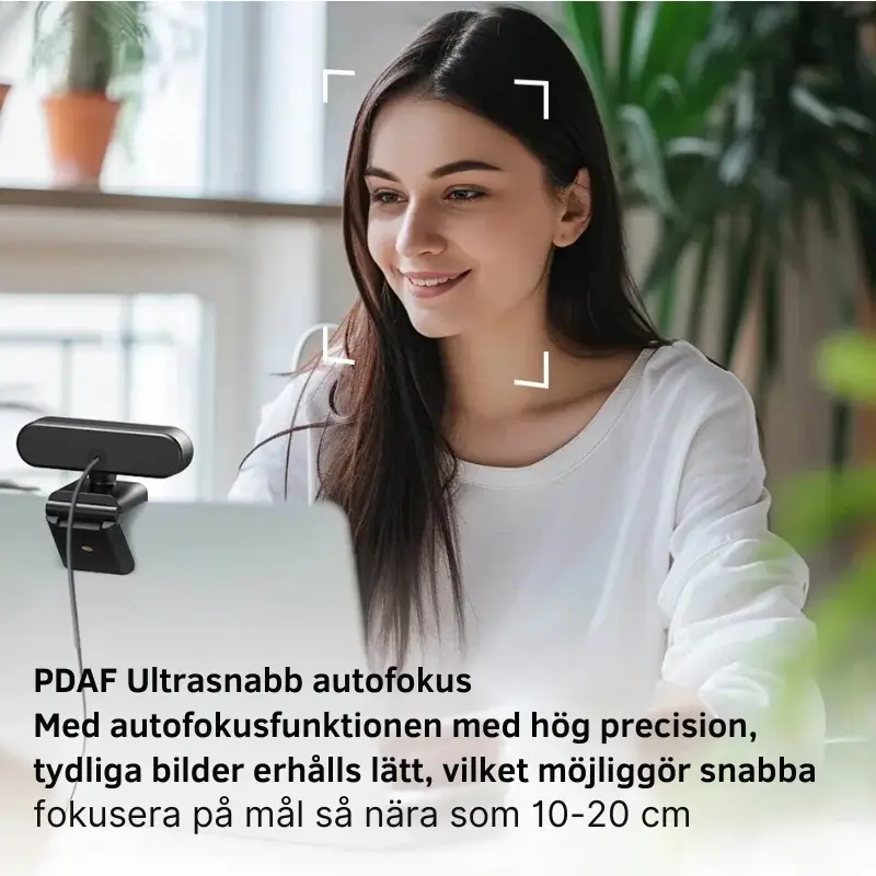 Webbkamera med Autofokus och 4K/2K/1080P 3