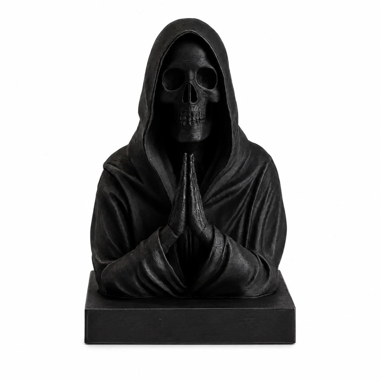 Döskalle Staty Svart – Gotisk Grim Reaper Dekoration