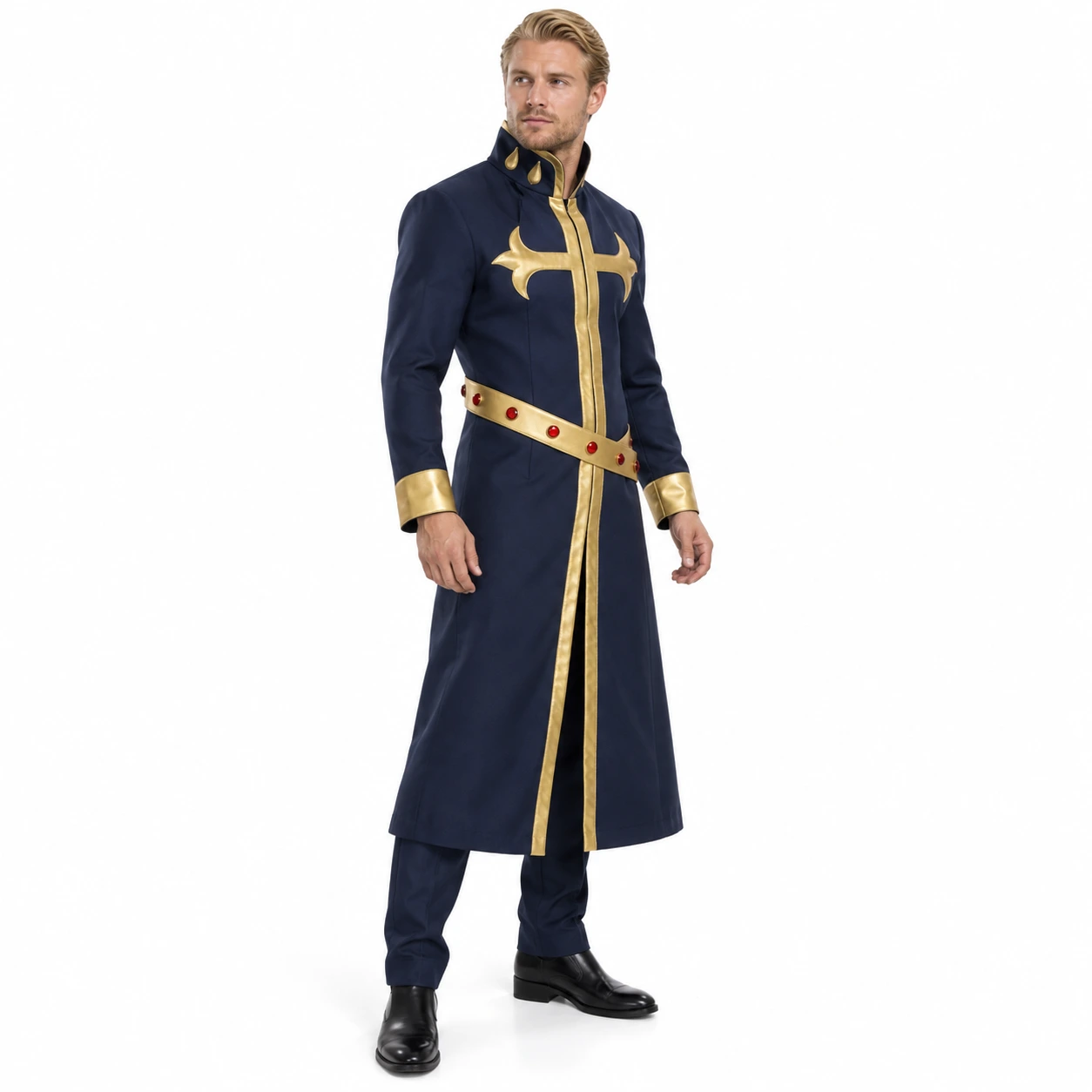 Cosplaydräkt med lång rock för anime och maskerad