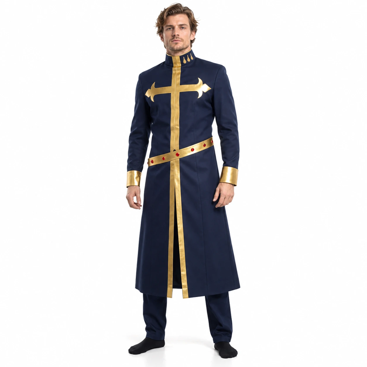 Cosplaydräkt med lång rock för anime och maskerad