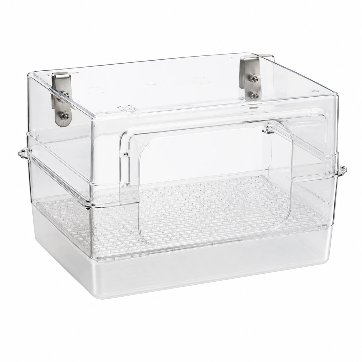 Transparent fågelbad för bur med krokar
